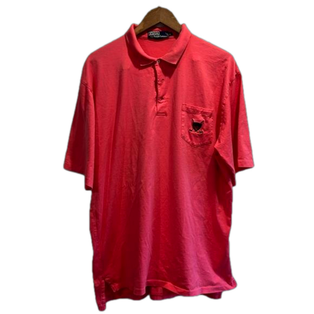 Polo Ralph Lauren Short Sleeves Polo Shirt Golf Clubs Logo Pink Size XL
